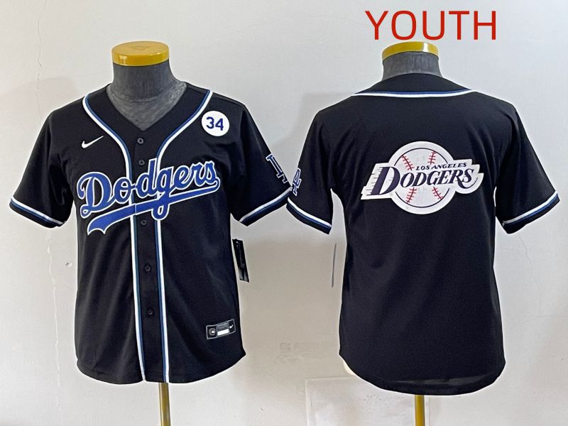 Youth 2025 Los Angeles Dodgers Blank Black Three generations Fashion Nike MLB Jersey style 38